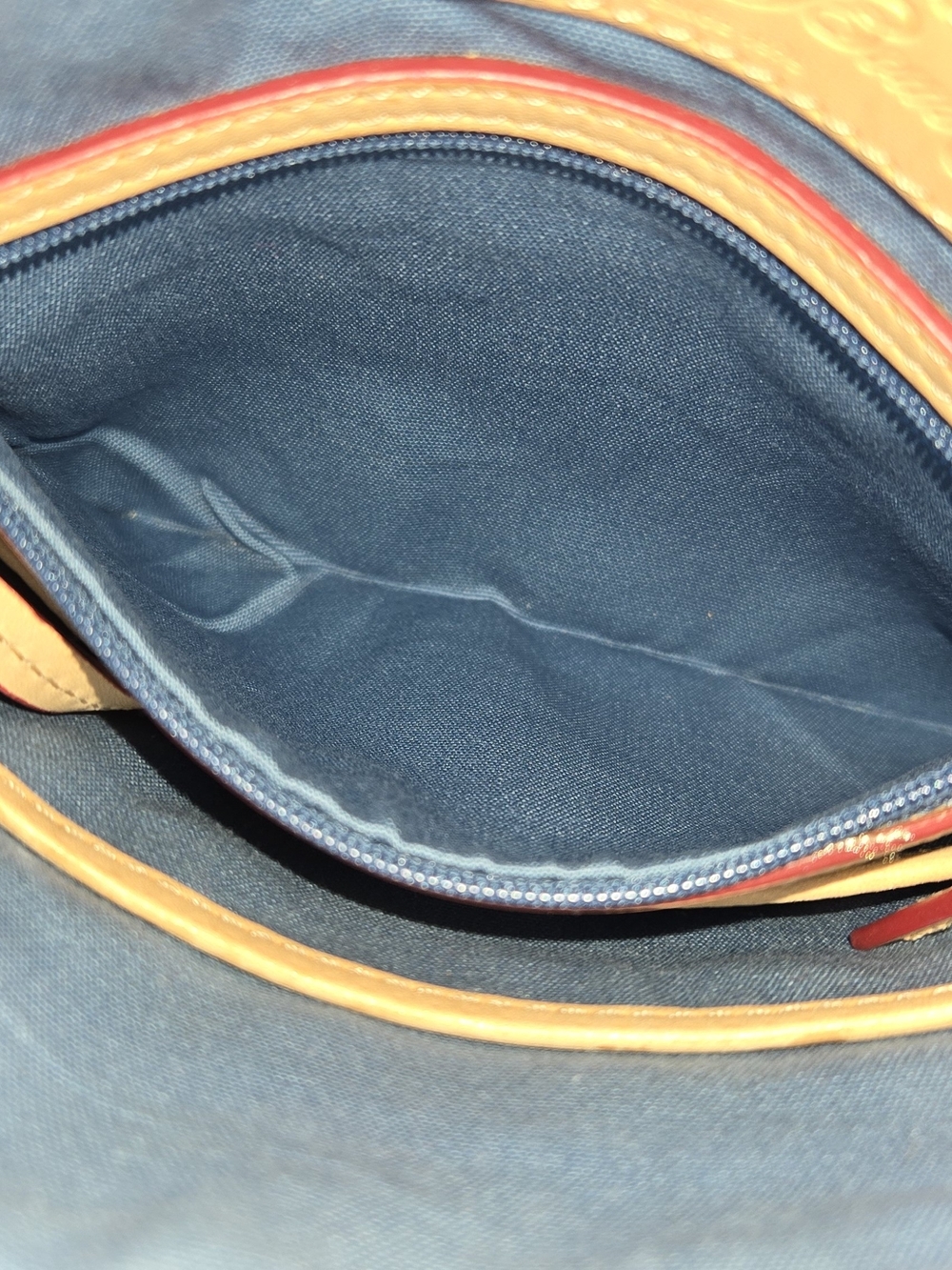 Dooney & Bourke Vintage/Y2K Multicolor Signature Crossbody Bag with Tan Strap - Picture 9 of 14